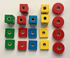 Melissa   Doug Wooden Construction Set Classic Learning Building Toy No Box