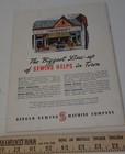 Vintage 8 x9 5  Singer Sewing Machine Co 1947 Dress Making Guide Paperback Book