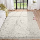 White Shaggy Rugs Soft Fluffy Rug Anti Slip Living Room Bedroom Thick Carpet Mat