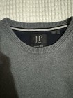 Jp 1880 Men s Gray Cotton Crewneck Knit Pullover Sweater Logo 4xl Big   Tall