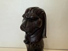 Vintage Hand Carved Wooden Merlion Statue Singapore Souvenir Lion Fish Sculpture