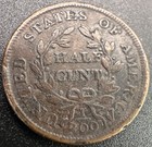 1804 Draped Bust Half Cent Spiked Chin Vf Details Coin