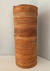 Vintage Italian Rattan Umbrella Stand 1960 s Boho Island Tiki Mid Century Modern