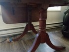 Duncan Phyfe  Antique Brown Table  Good Condition  Lead Addition Works Perfectly
