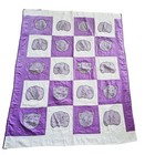 Vintage Quilt Winking Kitten Handmade Baby Toddler  Embroidered Appliqu   Nursery