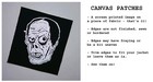 Back Patch - Hail Cthulhu - Canvas Screen Print - Horror - H p  Lovecraft
