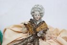 Two Antique Porcelain Half Doll Pin Cushion Doll