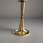 Rare English Brass Trumpet Shaped Candlestick  8 5    C 1700
