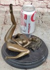 Handmade  signed Bronze Sculpture Cubism Nude Abstract Modern Statue Decor