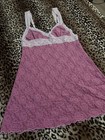 Hanky Panky Lace Chemise Full Slip Floral Adjustable Straps Pink L