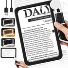 Rechargeable 5x 10x Magnifying Glass With Light - Large Reading Book Magnifier