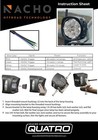 Nacho Quatro Combo 4  Offroad Led Fog Lights Pair  Wiring  Amber smoked Covers