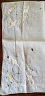 Vintage Linen Floral Embroidered Shadow Work Wedding Bridal Handkerchief Hankie