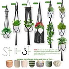 Macrame Plant Hangers 6pack Hanging Holders Indoor W  6 Set Hooks Handmade