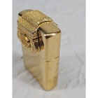 Rare Gold Tone Harley Davidson Saddle Zippo Lighter Collectible Vintage Unused