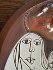 Signed 1976 Susana Espinosa Studio Art Pottery Plate Puerto Rico Sgraffito Style