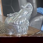 Arthur Court Metal Elephant Figurine Pair Silver Tone W  Red Eyes