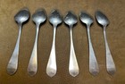 6 Early American Coin Silver Teaspoons