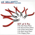 5pcs Jewelers Pliers Set Jewelry Making Beading Wire Wrapping Hobby 5  Plier Us