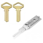 Hook And Pickup Tool Kit 2 In 1 Portable Lock Picking Set Ergonomic Handle  