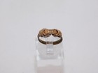 C91-antique Ring wrapped Wire child s pinky size 3 5 gold Tone
