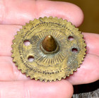 Antique Ethiopian Brass Shield Amulet Handmade Embellishment Ethiopia  Africa