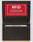 Rfid Blocking Black Genuine Leather Men s Bifold Wallet Credit Card Id Holder
