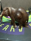 Vintage Hand Carved Solid Wooden Elephant Figurine   Statue B1
