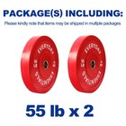 Balancefrom 55 Lbs Pair Olympic Bumper Weight Plates Color