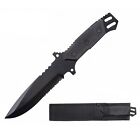 12  Full Tang Black Survival Tactical Hunting Fixed Blade Bowie Knife W  Sheath
