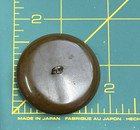Vintage Large Bakelite Button Brown Ornate Silver Lace