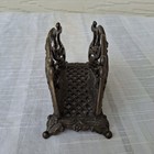 Cast Brass Ornate 5x7 Mail Letter Bill Card Vtg Napkin Holder