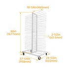 25lbs 50shelves 4 Wheels White Steel Drying Rack For Doors shelves paint Shops