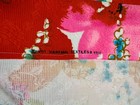 Rare Vintage Vhy Hawaiian Textiles Fabric Von Hamm Textured Floral Bright Cloth