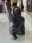 Vintage Eskimo Inuit Native Art Hand-carved  Artist Signed Soapstone Carving