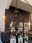 Beautiful Vintage French Country 8 Arm Chandelier Lighting Swag Light 