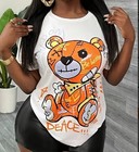 Men   s women   s Graphic Teddy Bear T-shirt     Size Medium     Streetwear Style     New