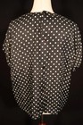 Vintage 1960 s French Rayon Polka Dot Blouse Plus Size Good Condition