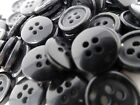 Vintage Black 4-hole Shirt Buttons 12mm Jolee Button Co - Lot Of 13 B28-2