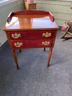 1930s French Satinwood Inlaid Nightstand   Bedside Table