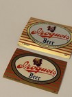 Vtg Iroquois Beer Label Pair  2  1 Quart   7oz - Buffalo   Dunkirk Ny - Nos Mint