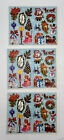 Vintage 1970s Christmas Seals Stickers 3 Sheets Unused Santa Snowman Crafting  a