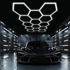 14x Hexagon Garage Lights Honeycomb Led Light For Car Workshop Showroom Ceiling