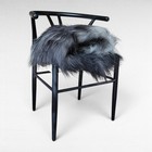 Genuine Icelandic Sheepskin Rug Gray Wide Long Silky Soft Ooak 52  X 35 