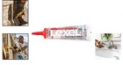 Lexel Clear Waterproof Adhesive Caulk  5 Oz - Fast Curing   Flexible Sealant