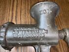 Vintage Meat Sausage Food Grinder Enterprise  10 Tinned Chopper Hand Crank Tool