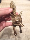 Antique Vintage Style Solid Brass Fox Head Door Knocker Hardware