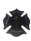 Vintage Cast Iron Fireman Or Fire Station Wall Hanging Plaque Sign