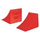 Checkers Uc1210 Wheel Chock 17  D 14  H 14  W orange