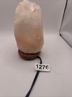 Natural Himalayan Crystal Rock Salt Lamp With Wood Base   5 lbs Of Crystal